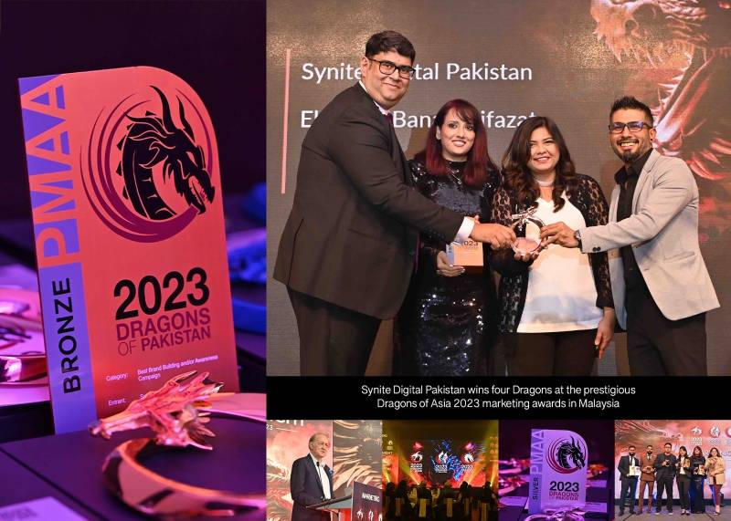 Synite Digital Pakistan wins four Dragons Awards at the Prestigious 2023 Dragons of Asia Marketing